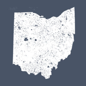 Distressed Ohio - Ladies Tri-Blend 3/4 Sleeve T Design