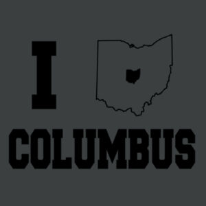 I Heart Columbus - Ladies Tri-Blend 3/4 Sleeve T Design