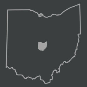 Ohio Outline - Ladies Tri-Blend V-Neck T Design