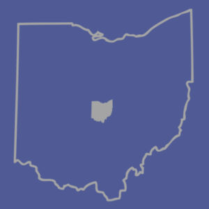 Ohio Outline - Juniors Lightweight Raglan Sweatshirt Design